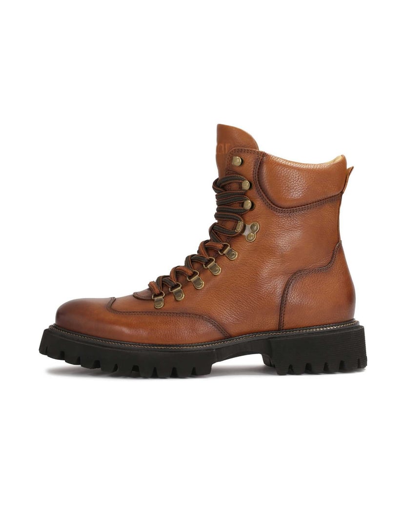 Kazar-Braune-Herrenstiefel-mit-Metallhaken-braun