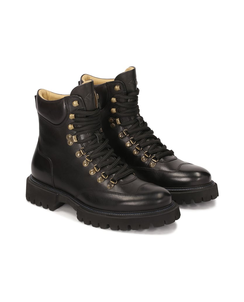 Kazar-Schwarzer-Allzweckstiefel-für-Männer-mit-Treppensohle-schwarz