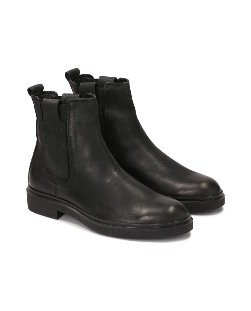 Kazar-Chelsea-Stiefel-aus-Leder-mit-verziertem-Elastikeinsatz-schwarz