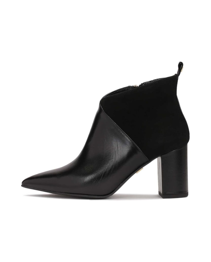 Kazar-Schwarze-Stiefel-aus-Glattleder-und-Wildleder-schwarz