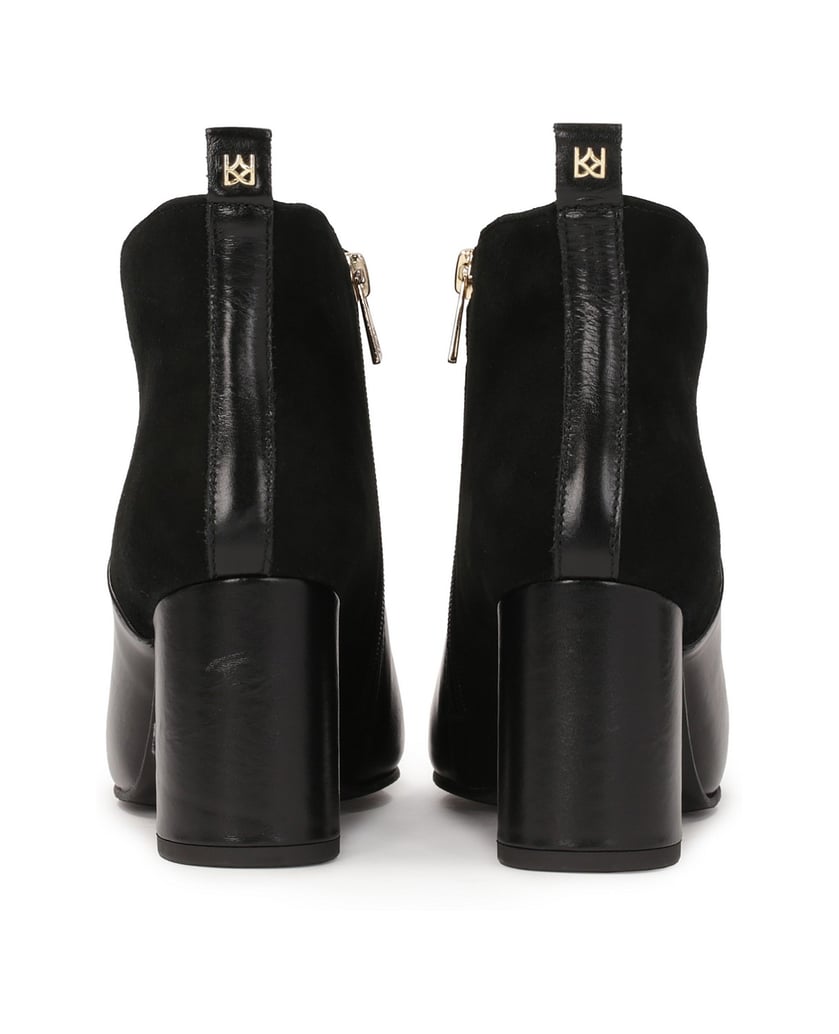 Kazar-Schwarze-Stiefel-aus-Glattleder-und-Wildleder-schwarz