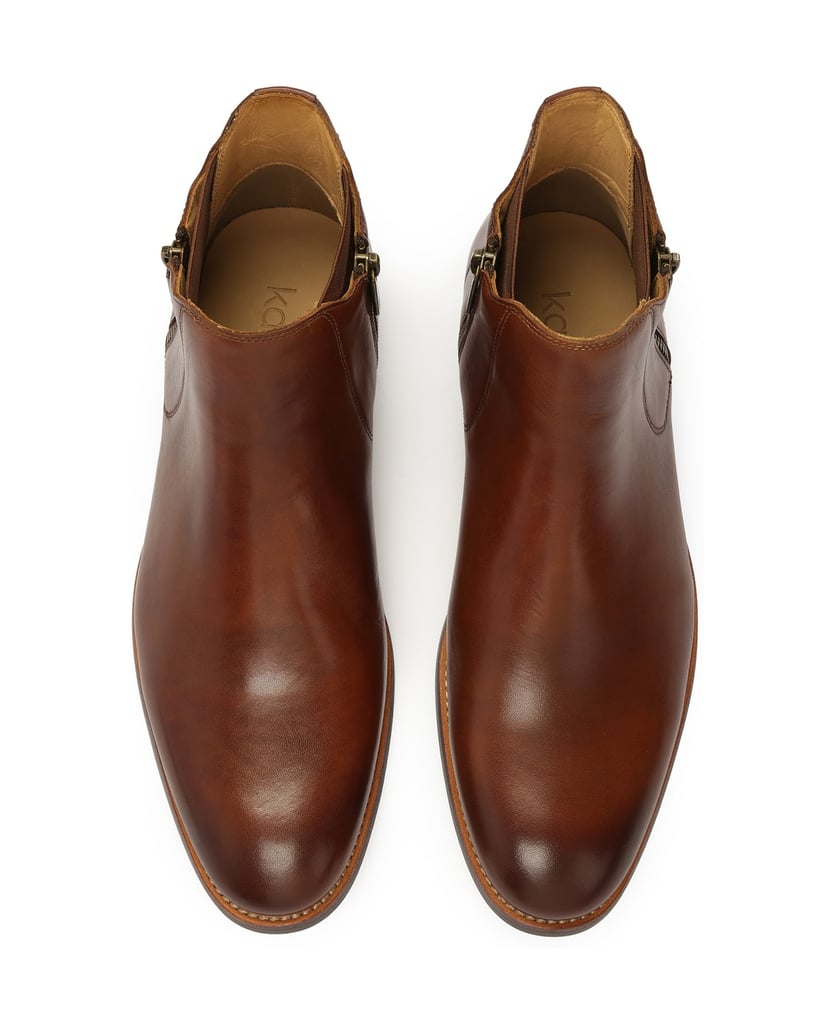 Kazar-Herren-Lederstiefel-in-Cognac-Farbe-braun