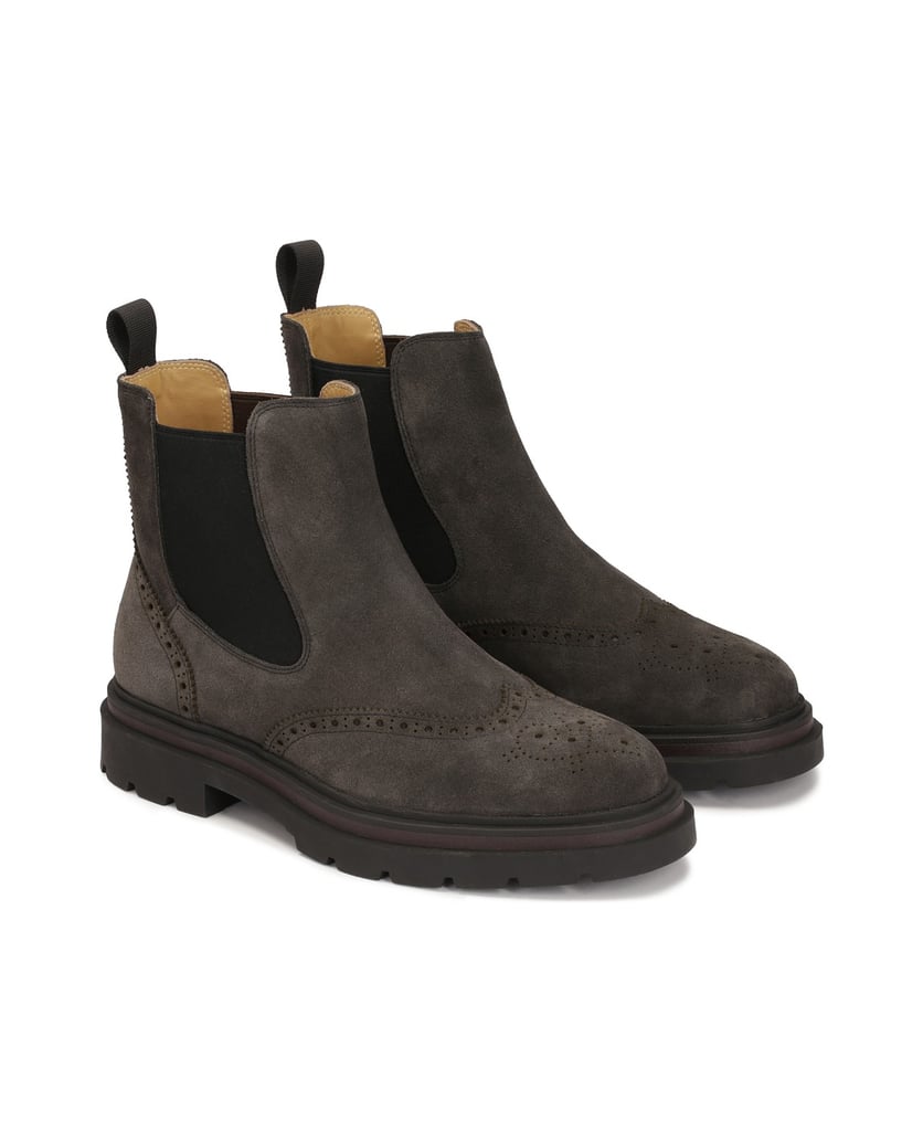 Kazar-Braune-Chelsea-Stiefel-aus-Wildleder-mit-Ornamenten-braun