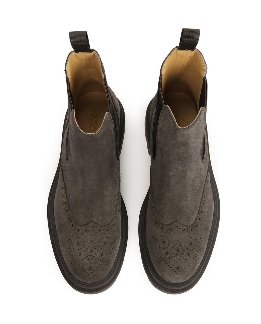 Kazar-Braune-Chelsea-Stiefel-aus-Wildleder-mit-Ornamenten-braun