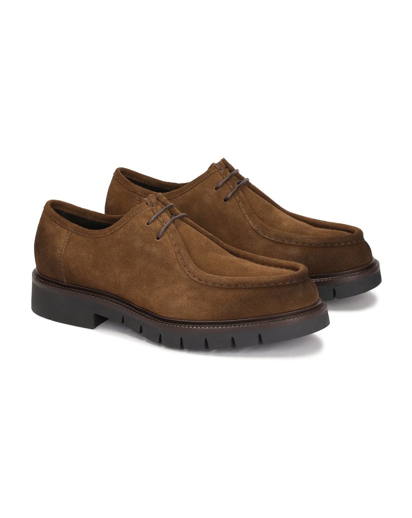 Kazar-Braune-Wildlederschuhe-mit-kurzer-Bindung-braun