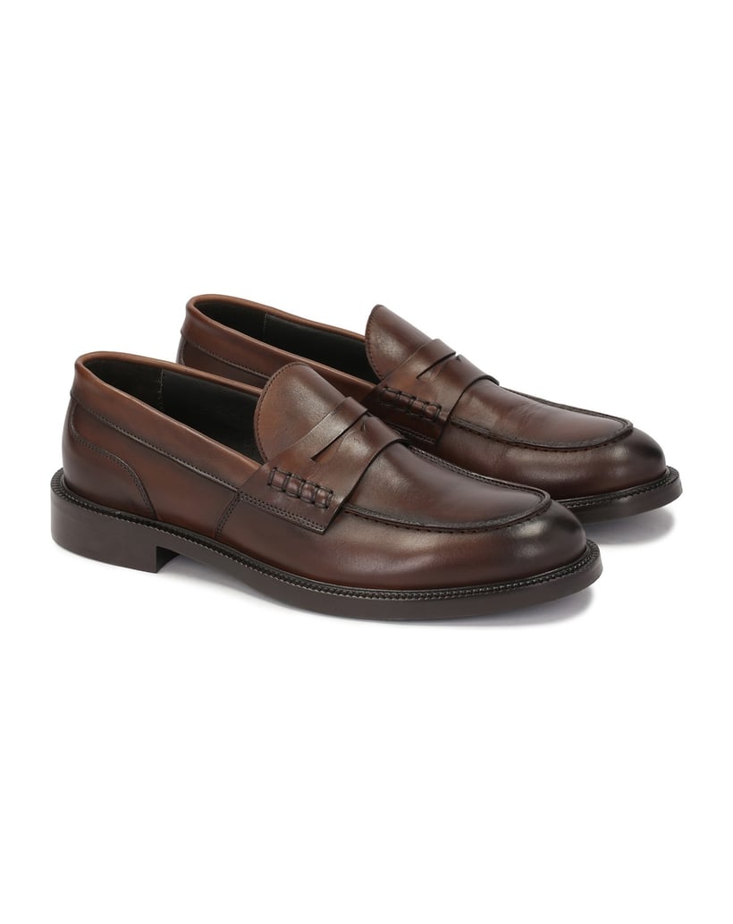 Kazar-Braune-Slipper-mit-Ledersohle-braun