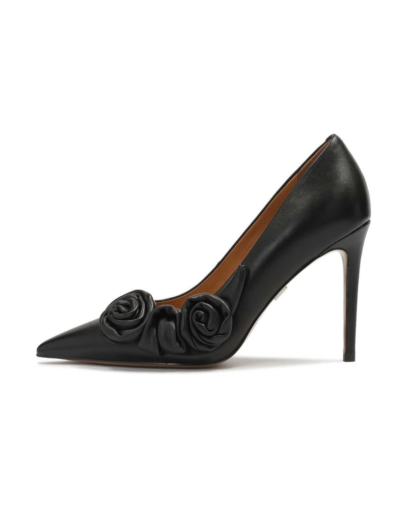 Kazar-Schwarze-Lederstilettos-mit-Rosen-schwarz