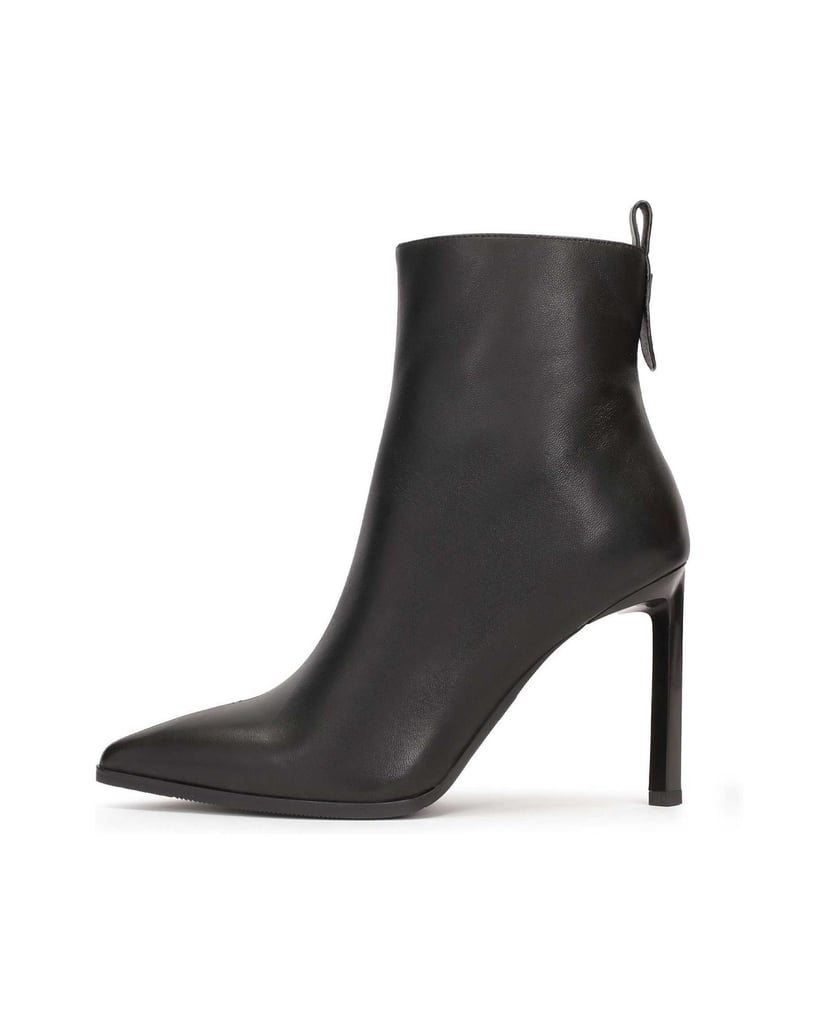Kazar-Schwarze-Lederstiefel-mit-schlankem-Absatz-schwarz