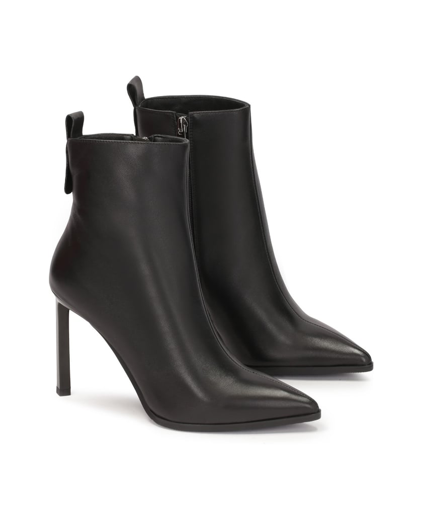 Kazar-Schwarze-Lederstiefel-mit-schlankem-Absatz-schwarz