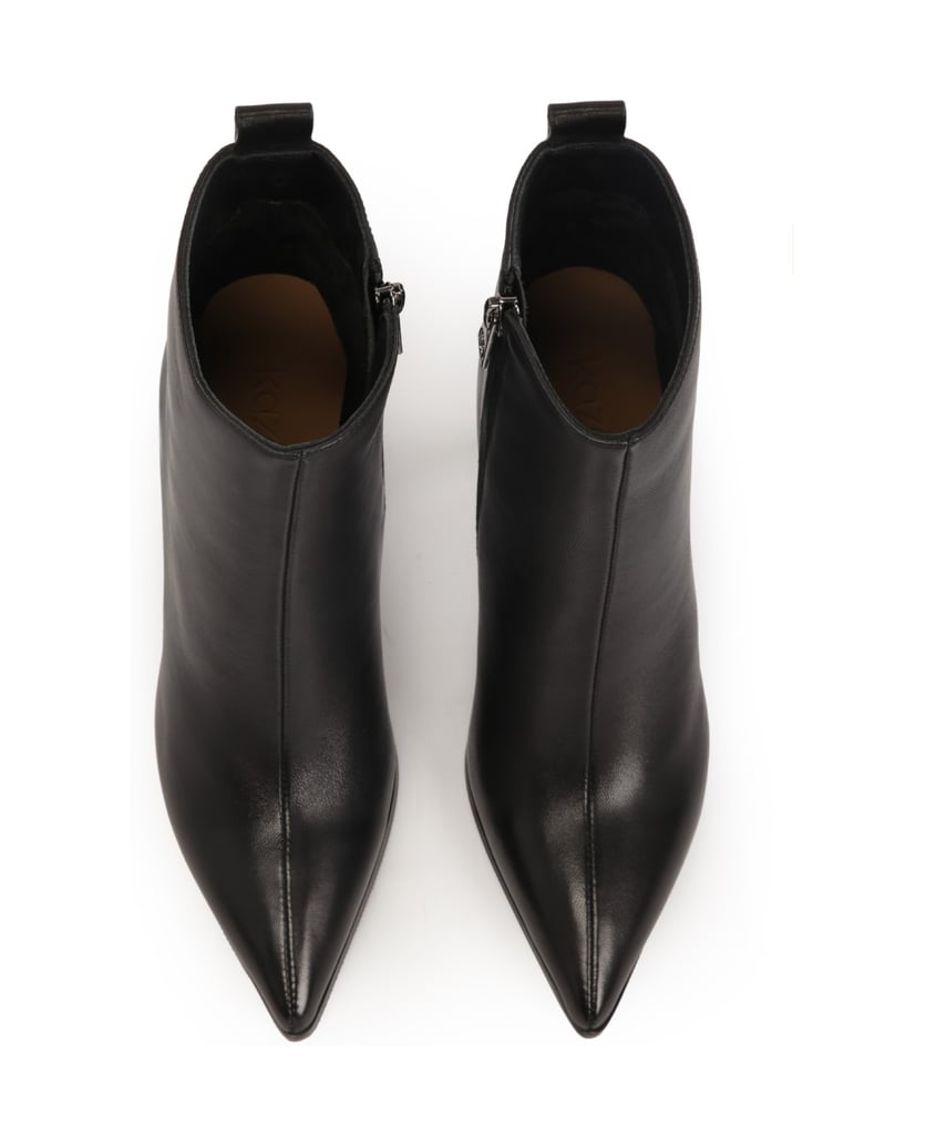 Kazar-Schwarze-Lederstiefel-mit-schlankem-Absatz-schwarz