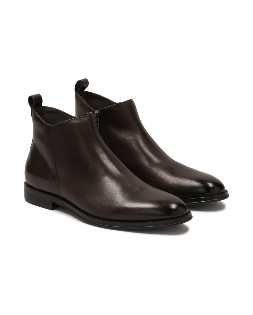 Kazar-Braune-Herrenstiefel-mit-Reißverschluss-am-Schaft-braun