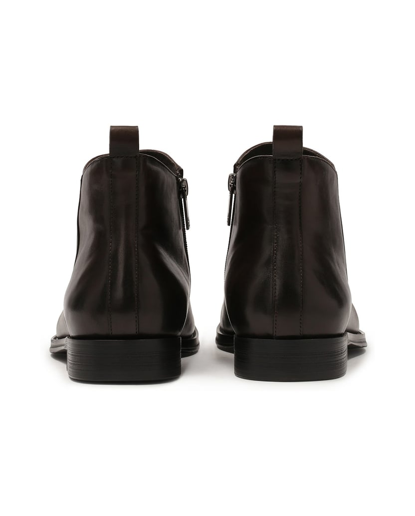 Kazar-Braune-Herrenstiefel-mit-Reißverschluss-am-Schaft-braun