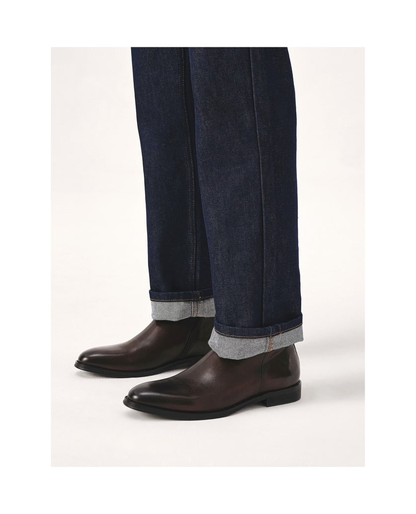 Kazar-Braune-Herrenstiefel-mit-Reißverschluss-am-Schaft-braun