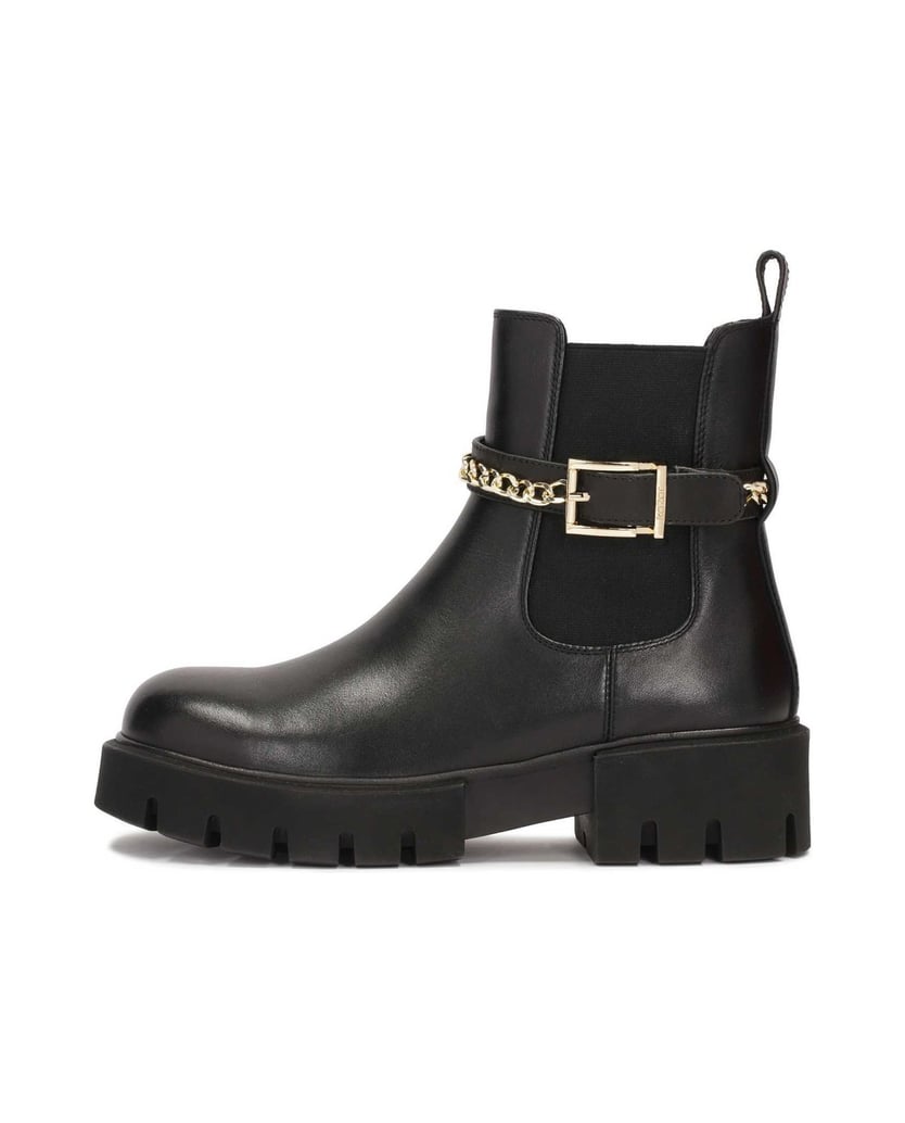 Kazar-Chelsea-Stiefel-mit-Ziergürtel-und-Kette-schwarz