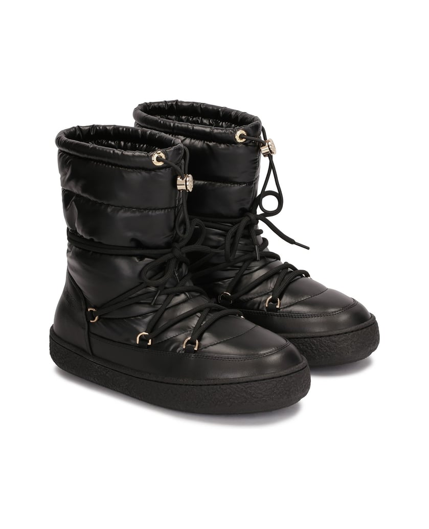 Kazar-Schwarze-isolierte-Schneestiefel-aus-kombinierten-Materialien-schwarz