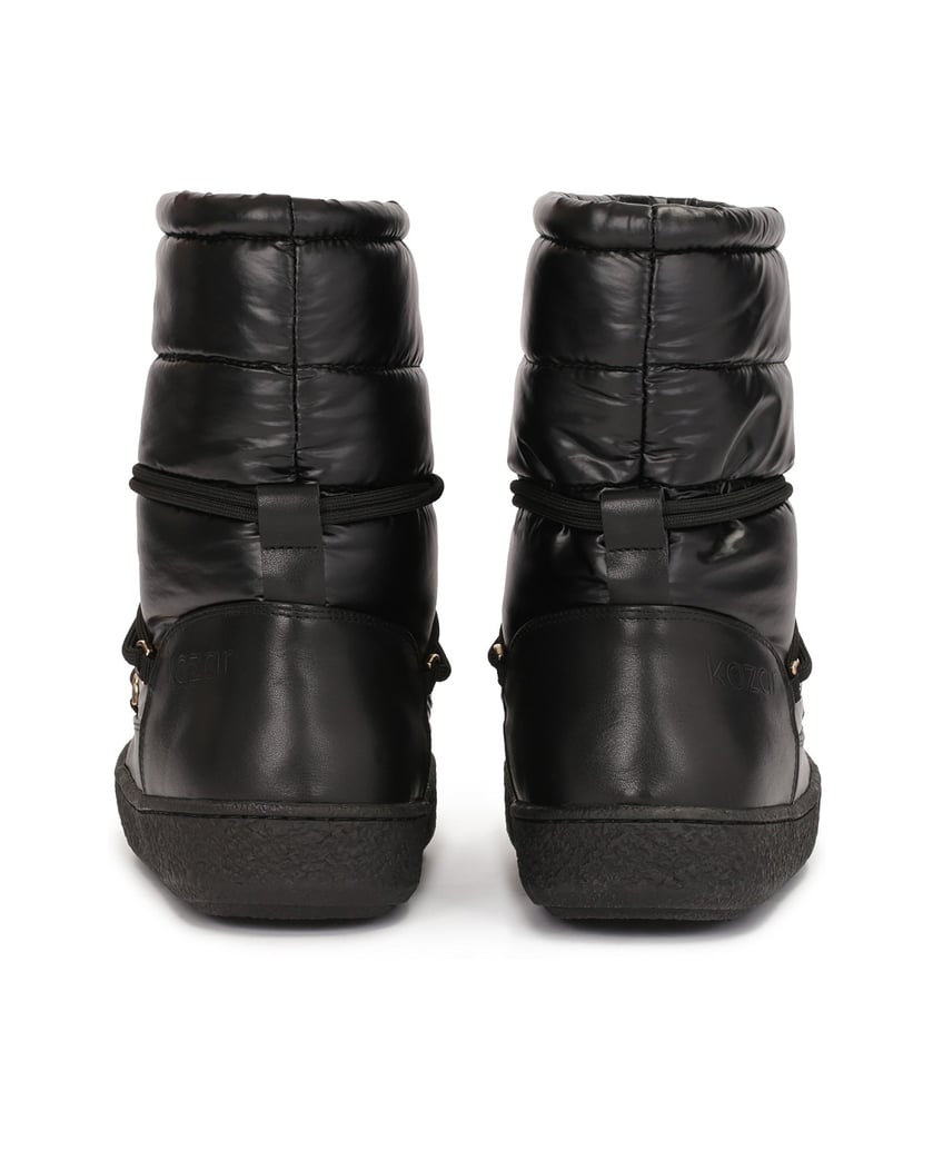 Kazar-Schwarze-isolierte-Schneestiefel-aus-kombinierten-Materialien-schwarz