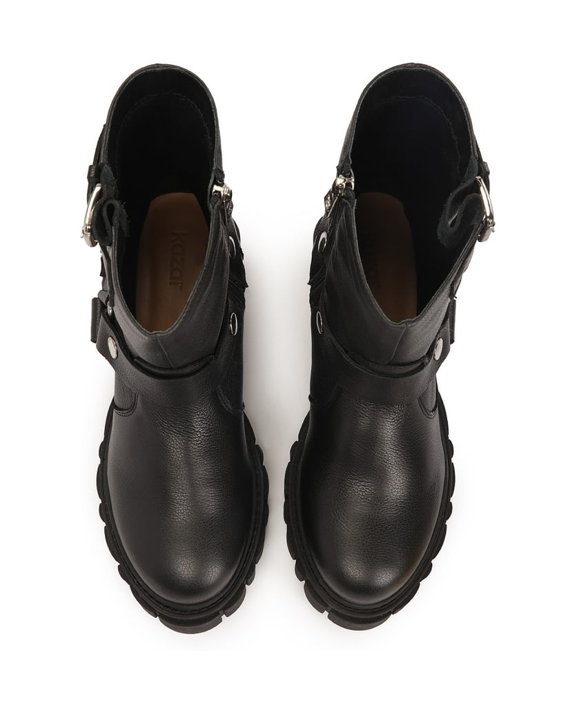 Kazar-Stiefel-mit-Reißverschluss-und-fester-Sohle-schwarz