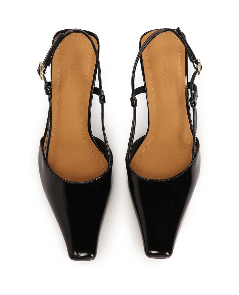 Kazar-Pumps-aus-Lackleder-mit-offenem-Absatz-schwarz