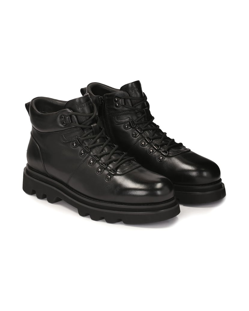 Kazar-Schwarze-isolierte-Lederstiefel-schwarz