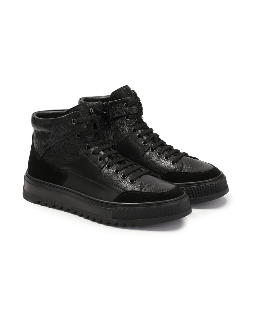 Kazar-Turnschuhe-aus-isoliertem-Wildleder-und-Glattleder-schwarz