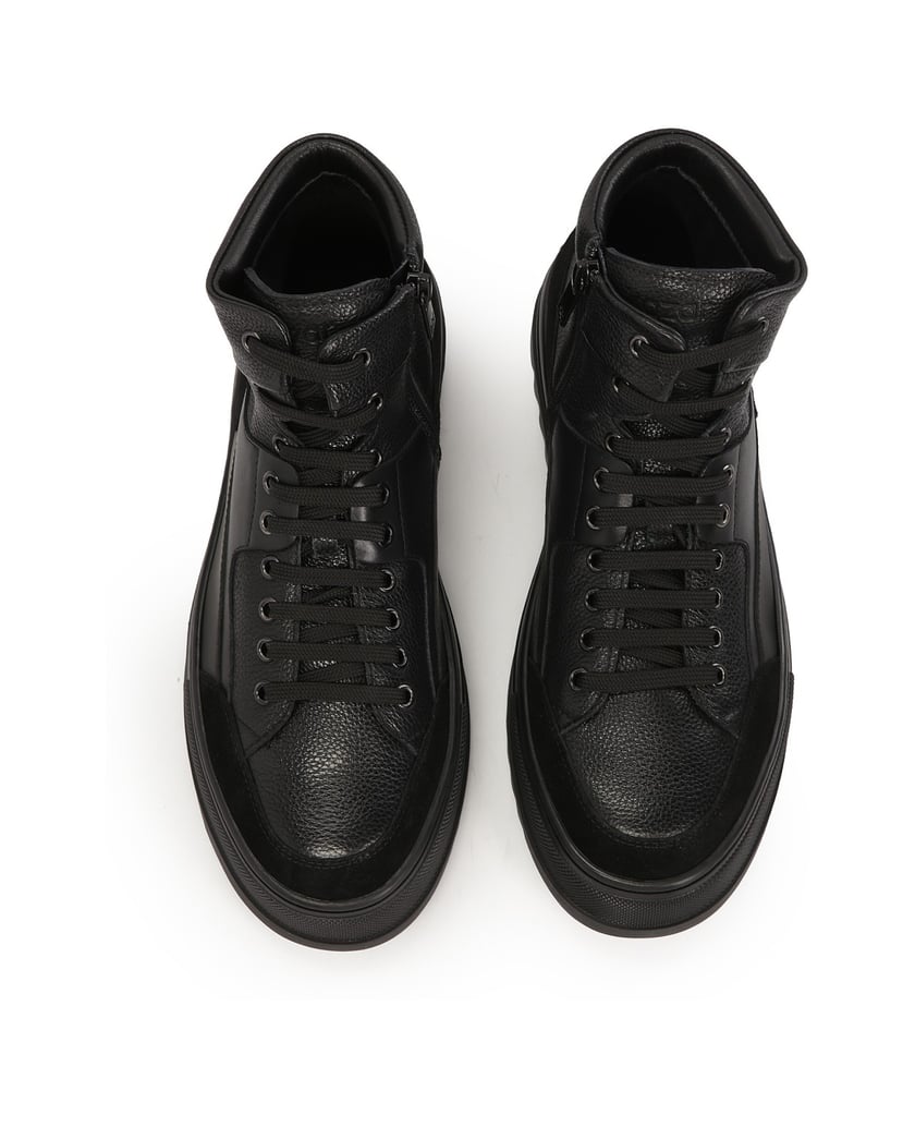 Kazar-Turnschuhe-aus-isoliertem-Wildleder-und-Glattleder-schwarz