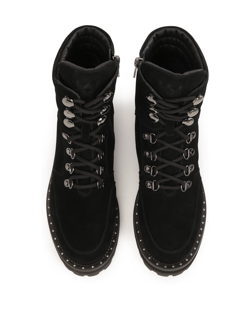 Kazar-Schwarze-Wildlederstiefel-mit-hohem-Schaft-schwarz