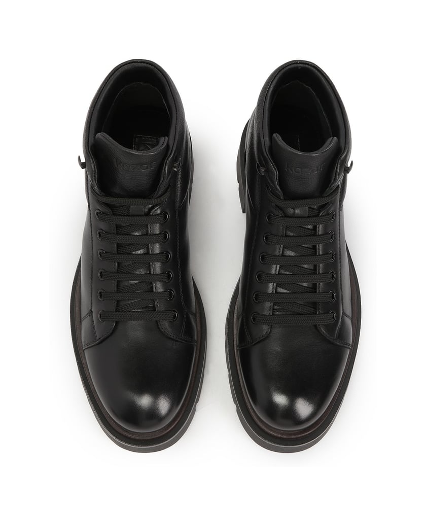 Kazar-Schwarze-Herrenstiefel-mit-niedrigem-Schaft-schwarz