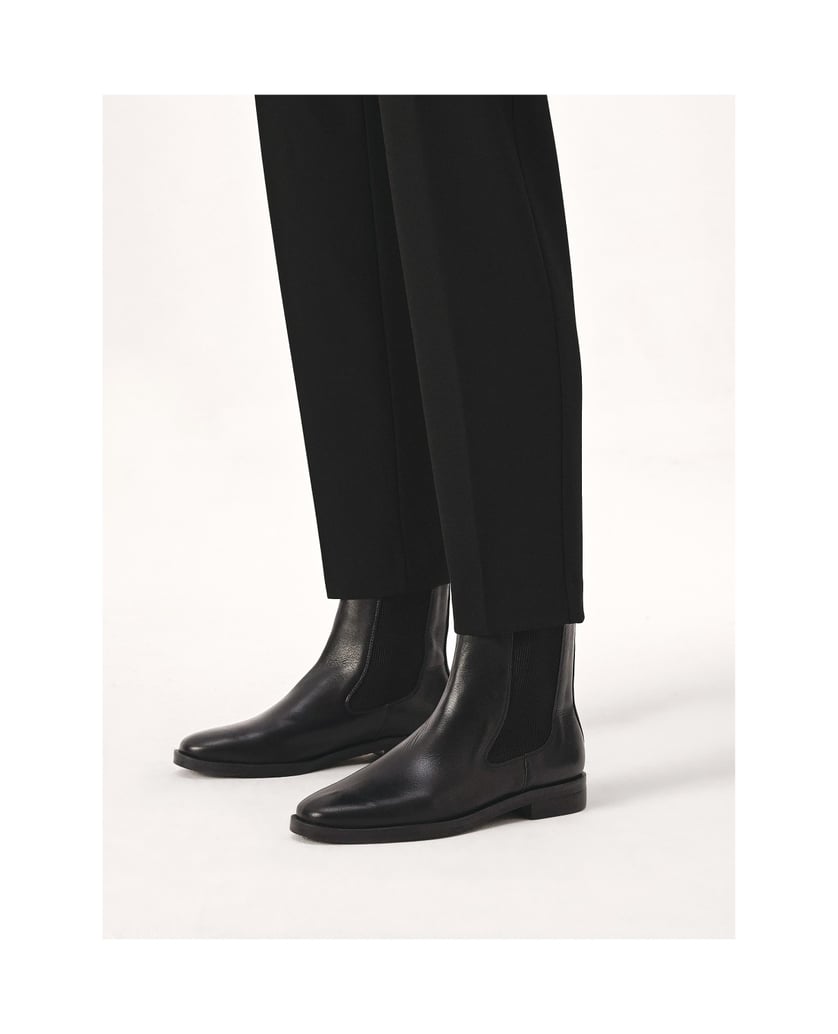 Kazar-Schwarze-Chelsea-Stiefel-aus-Leder-schwarz