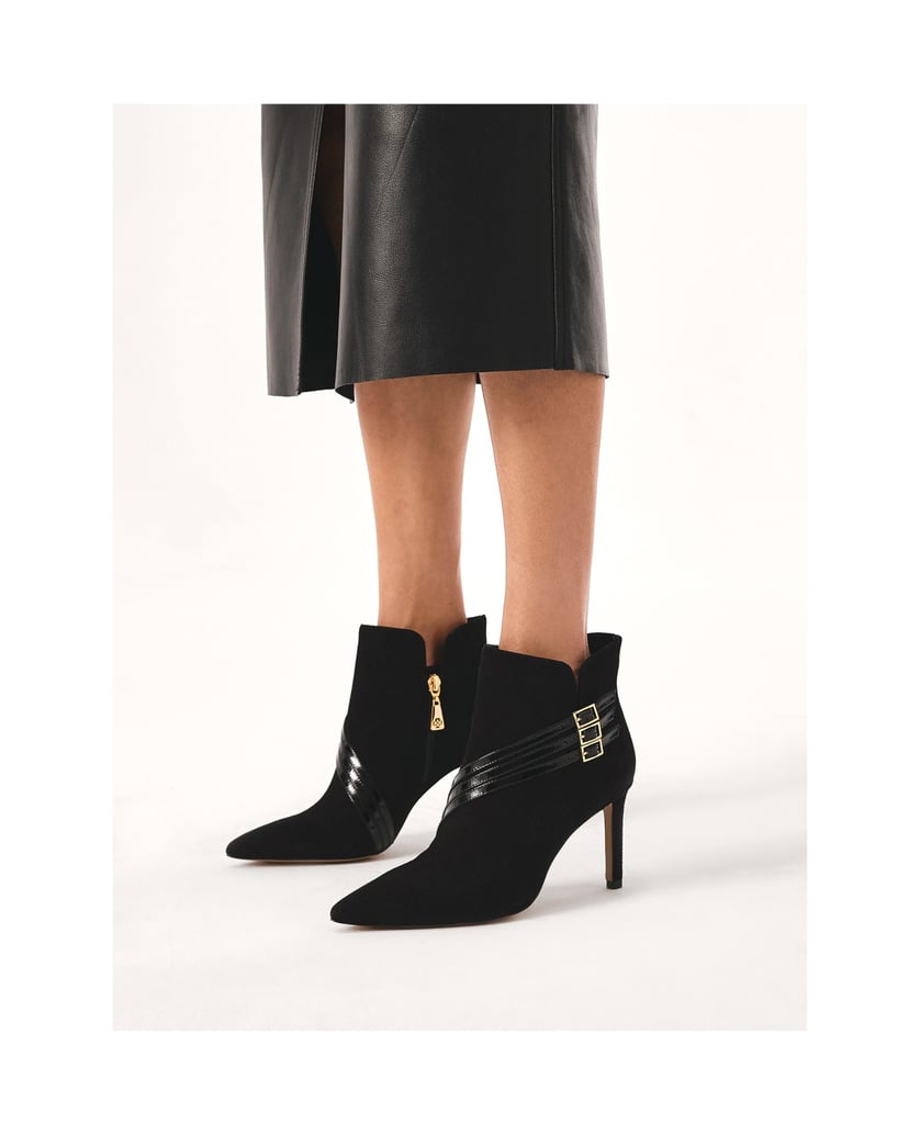 Kazar-Wildlederstiefel-mit-Streifenmuster-schwarz