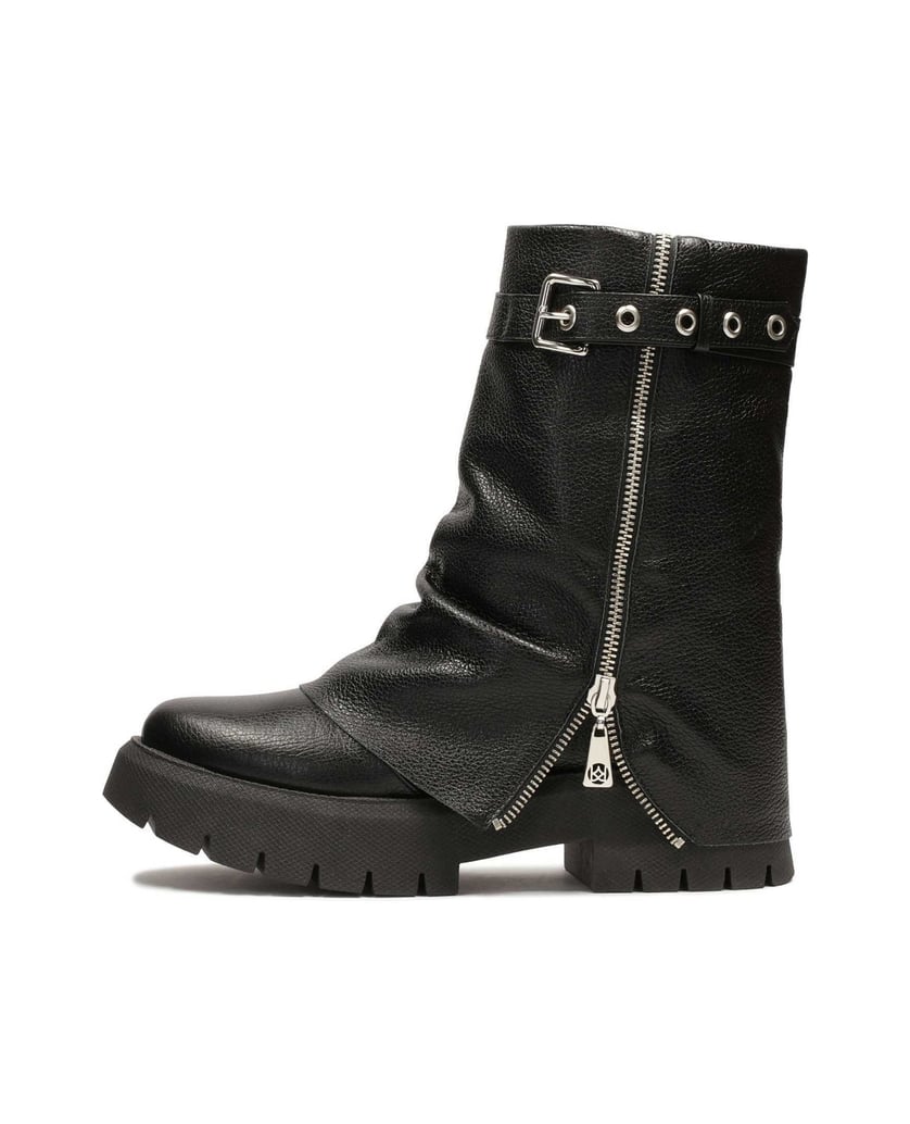 Kazar-Extravagante-Stiefel-mit-doppeltem-Reißverschluss-am-Schaft-schwarz