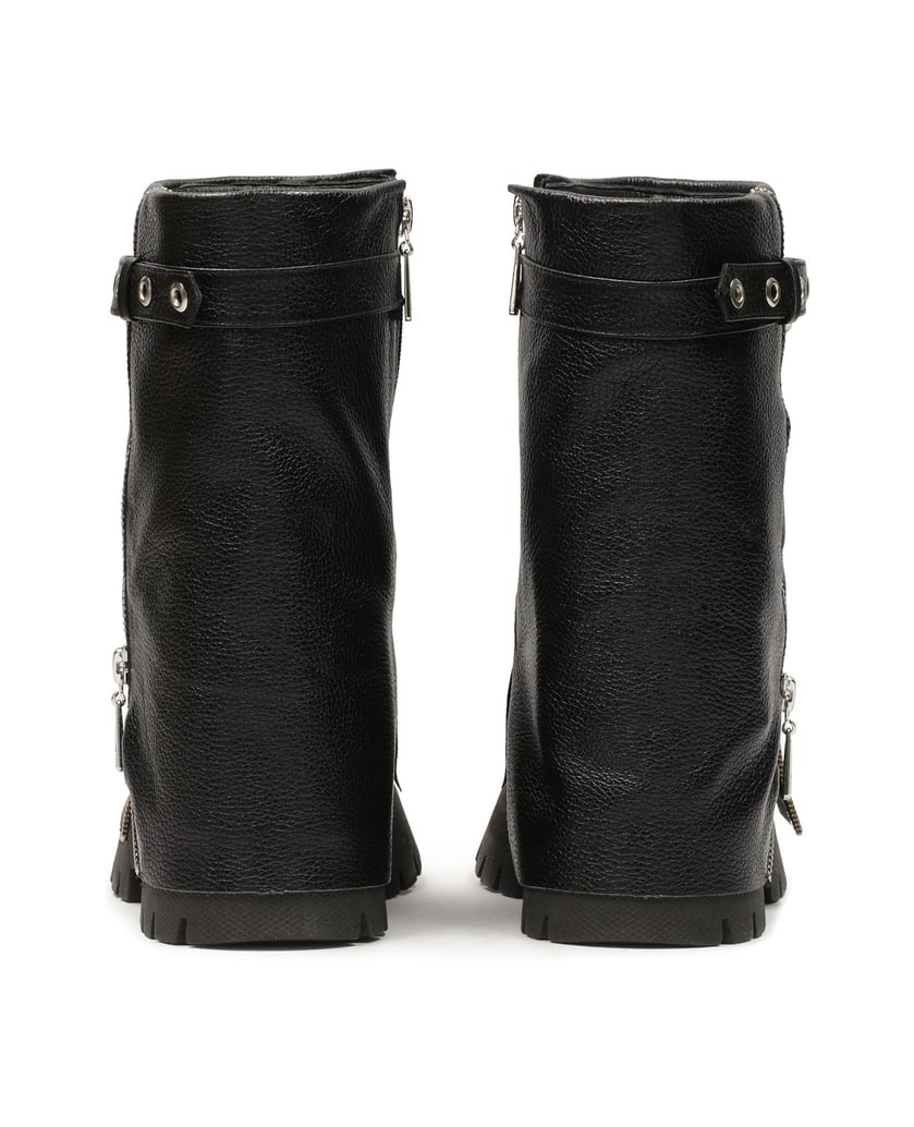 Kazar-Extravagante-Stiefel-mit-doppeltem-Reißverschluss-am-Schaft-schwarz
