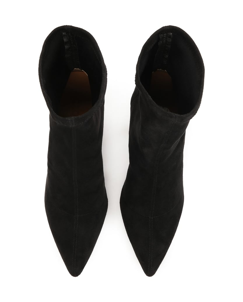 Kazar-Schwarze-Stoffstiefel-mit-konturiertem-Absatz-schwarz