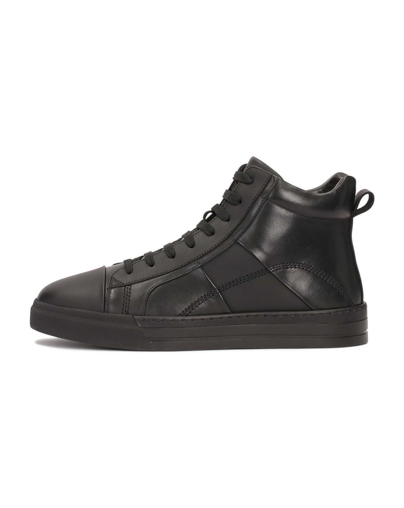 Kazar-Sneakers-aus-Leder-mit-hohem-Schaft-schwarz