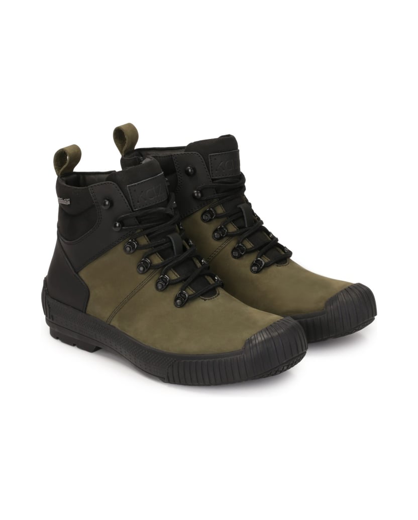 Kazar-Stiefel-aus-Kombinationsmaterial-oliv