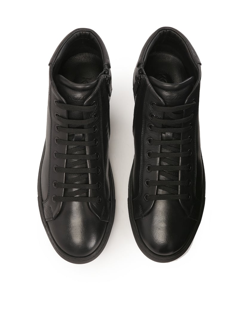Kazar-Minimalistische-Herren-Sneaker-mit-Knöchelschaft-schwarz
