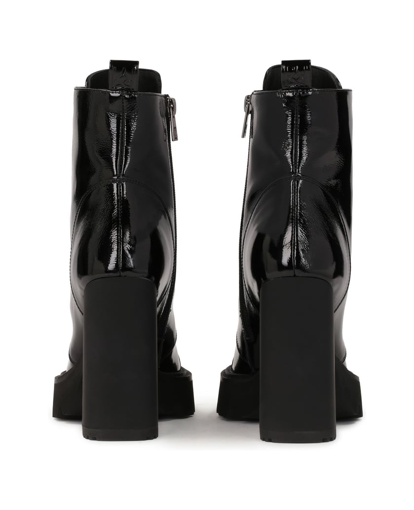 Kazar-Lacklederstiefel-mit-hohem-Absatz-und-Laufsohle-schwarz