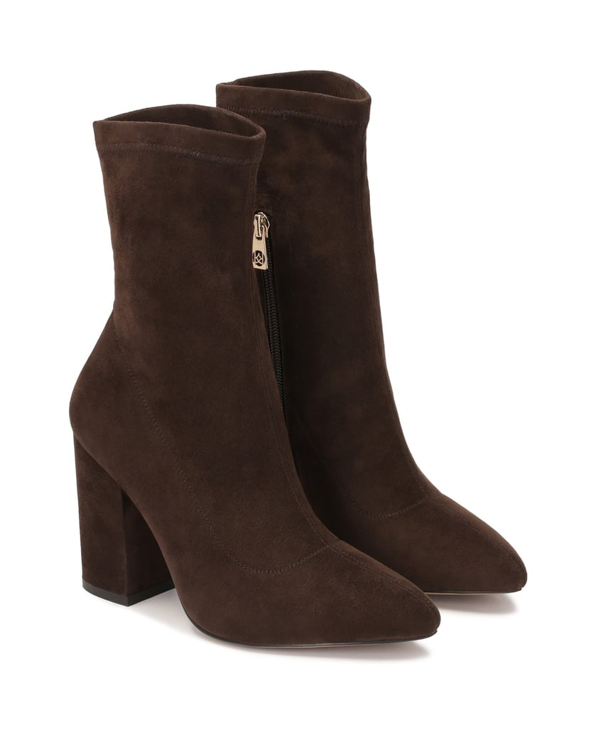 Kazar-Dunkelbraune-Stoffstiefel-mit-einem-Pfosten-dunkelbraun