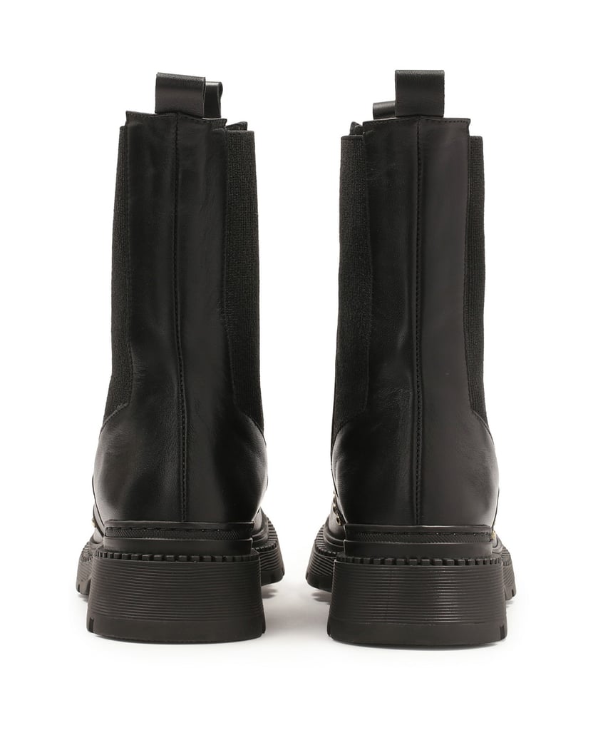 Kazar-Stiefel-mit-Schaft-zum-Hineinschlüpfen,-verziert-mit-runden-Nieten-schwarz