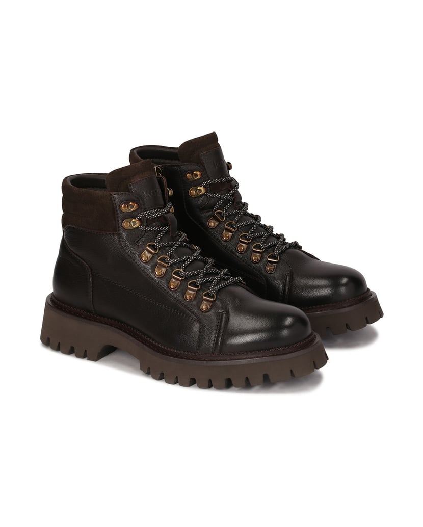 Kazar-Trapper-Stiefel-aus-braunem-Leder-braun