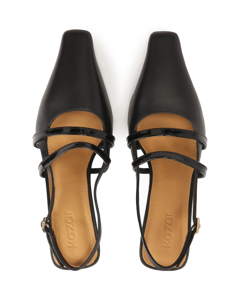 Kazar-Schwarze-Slingback-Pumps-mit-Lackleder-Riemchen-schwarz