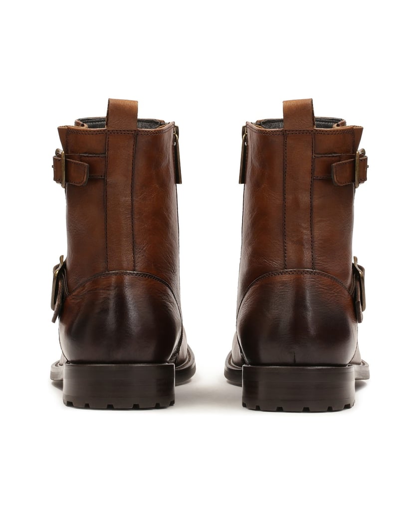Kazar-Herrenstiefel-aus-braunem-Leder-mit-Reißverschluss-braun