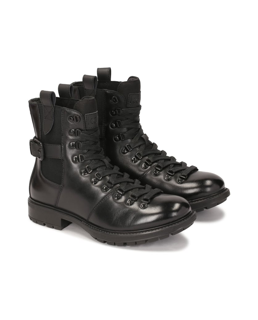Kazar-Schnürstiefel-aus-Leder-für-Männer-schwarz