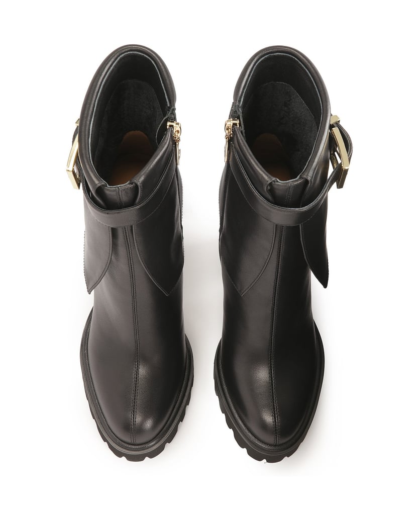 Kazar-Schwarze-Lederstiefel-mit-umgeschlagenem-Schaft-schwarz