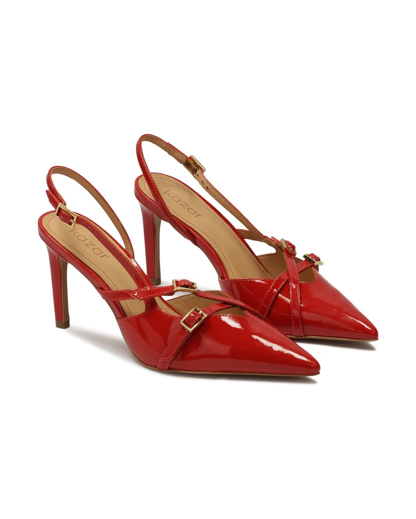 Kazar-Rote-Slingback-Pumps-aus-Lackleder-rot