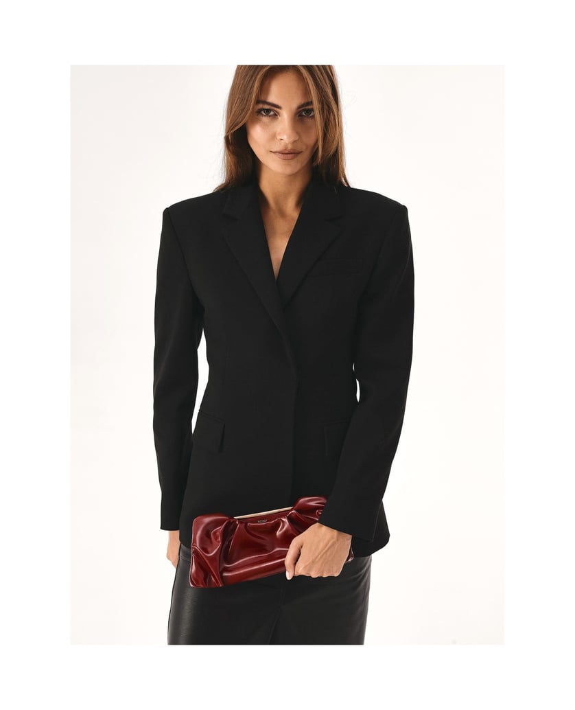 Kazar-Kastanienbraune-elegante-Handtasche-mit-einer-Falte-rot