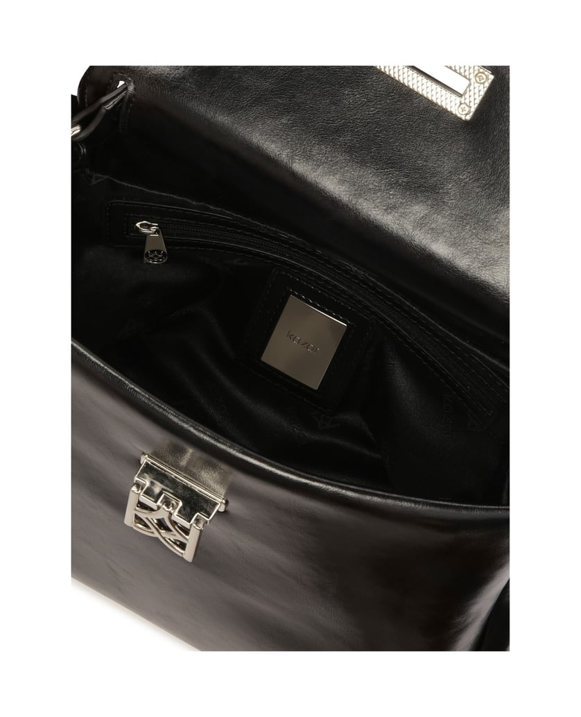 Kazar-Lederhandtasche-mit-Zierschließe-schwarz