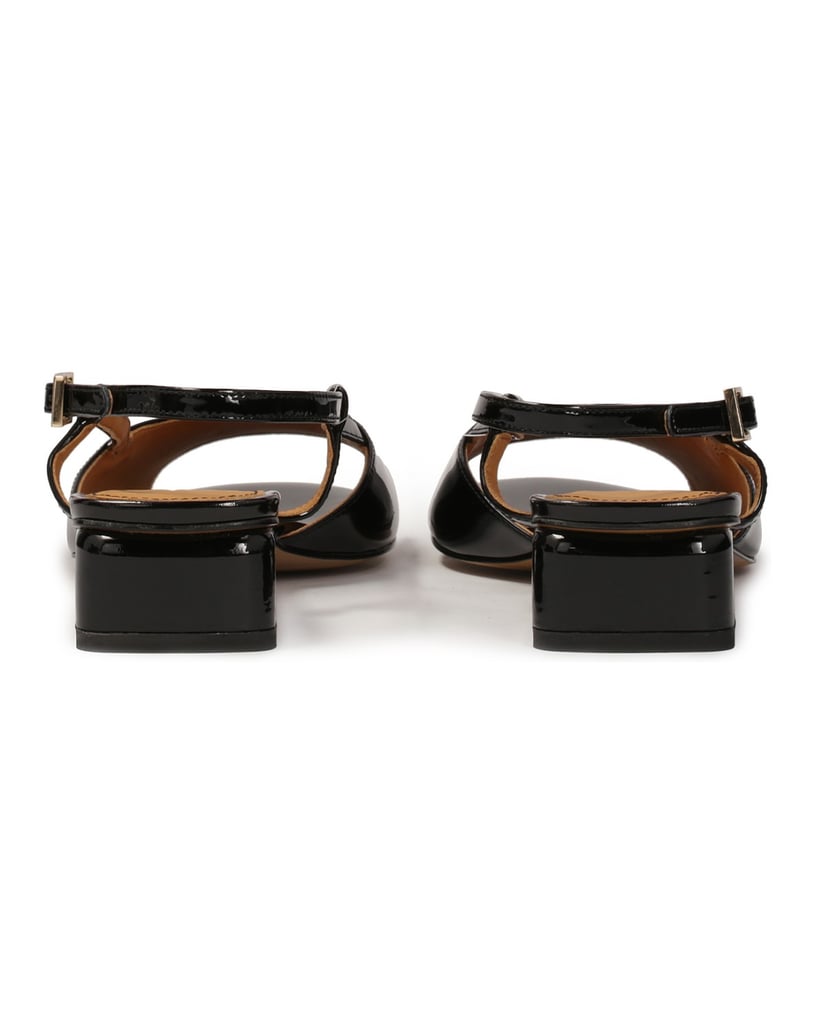 Kazar-Lackleder-Sandalen-mit-niedrigem-Absatz-schwarz
