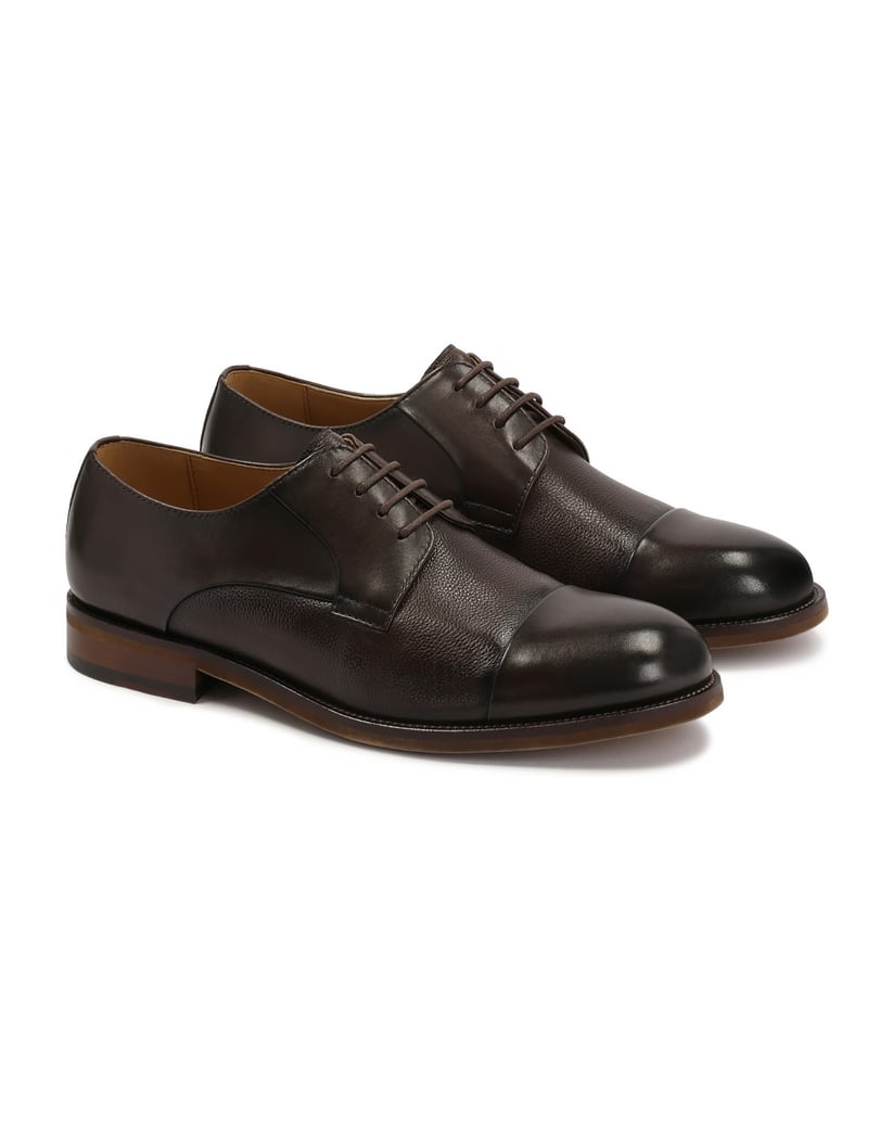 Kazar-Braune-Herrenschuhe-mit-überlappender-Zehenkappe-braun