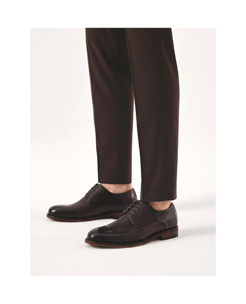 Kazar-Braune-Herrenschuhe-mit-überlappender-Zehenkappe-braun