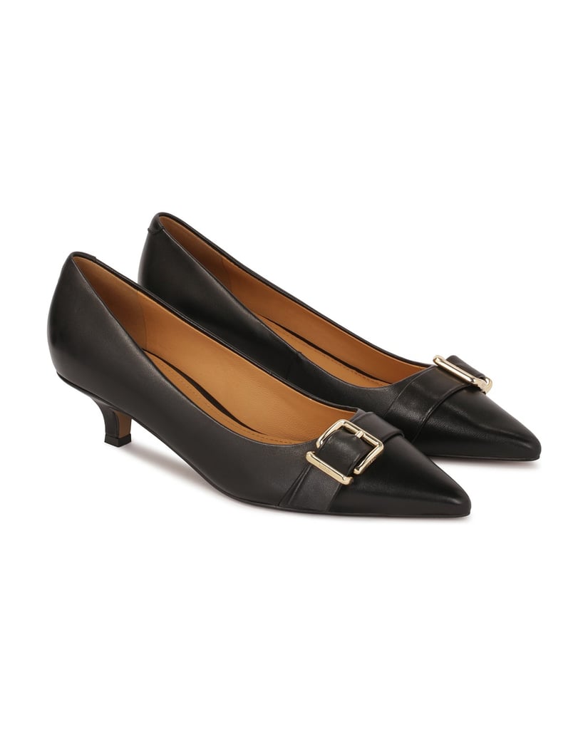 Kazar-Lederpumps-mit-Kitten-Heels-schwarz